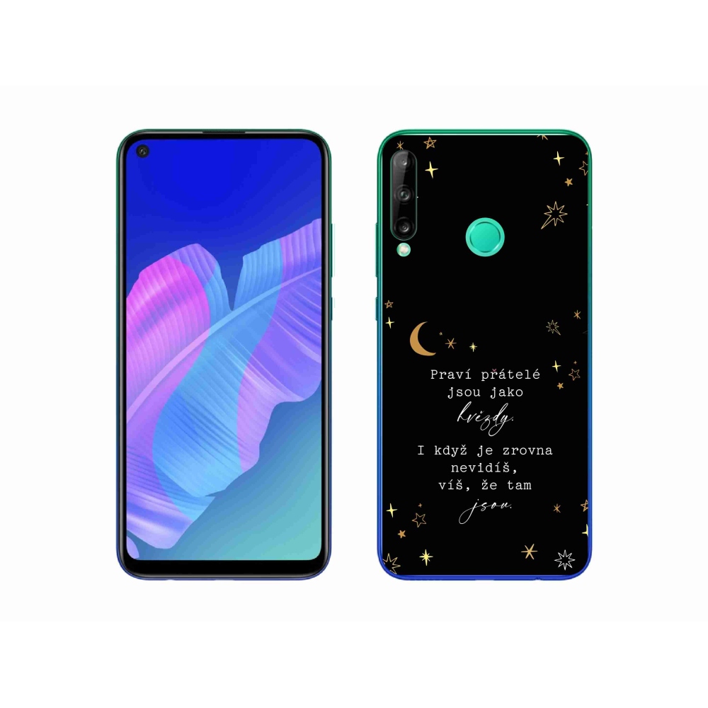 Gélový kryt mmCase na Huawei P40 Lite E - citát 6 čierne pozadie
