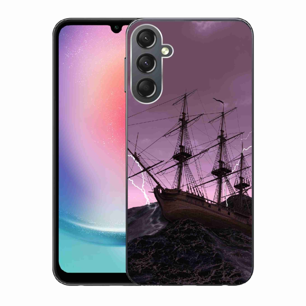 Gélový kryt mmCase na Samsung Galaxy A24 - loď v búrke