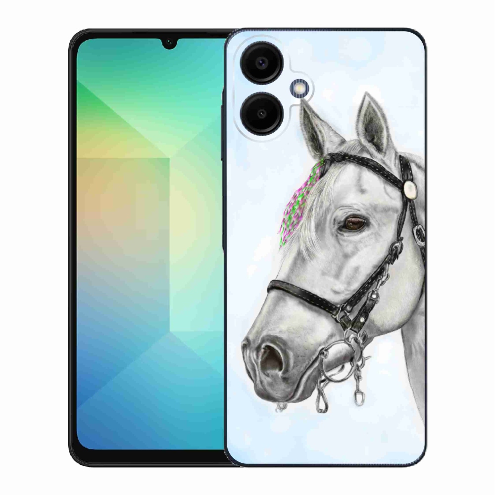Gélový kryt mmCase na Samsung Galaxy A06 4G - biely kôň 1