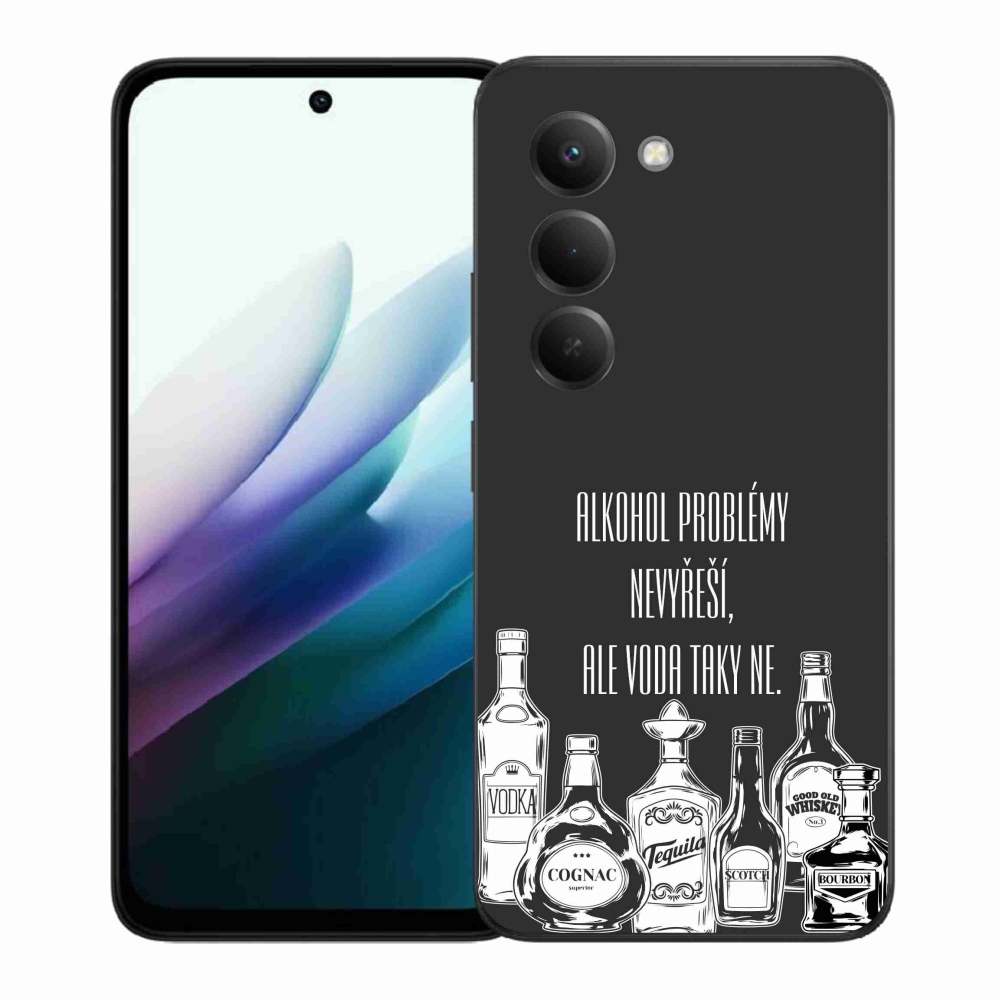 Gélový kryt mmCase na Xiaomi Redmi 15 4G/5G (171mm) - vtipný text čierne pozadie