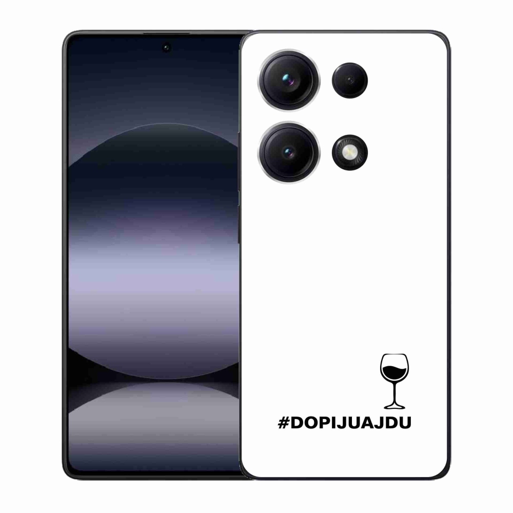 Gélový kryt mmCase na Xiaomi Redmi Note 14S - vínny motív biele pozadie