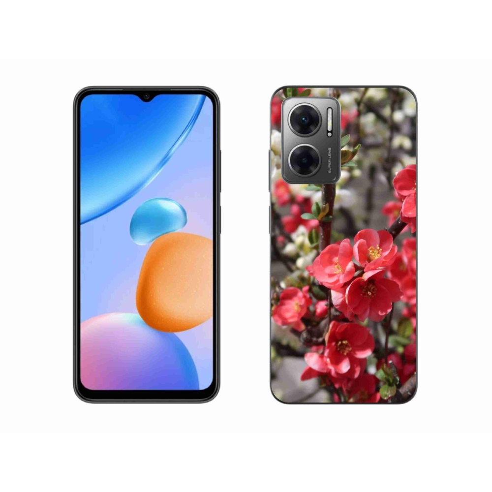 Gélový kryt mmCase na Xiaomi Redmi 10 5G - červené kvety