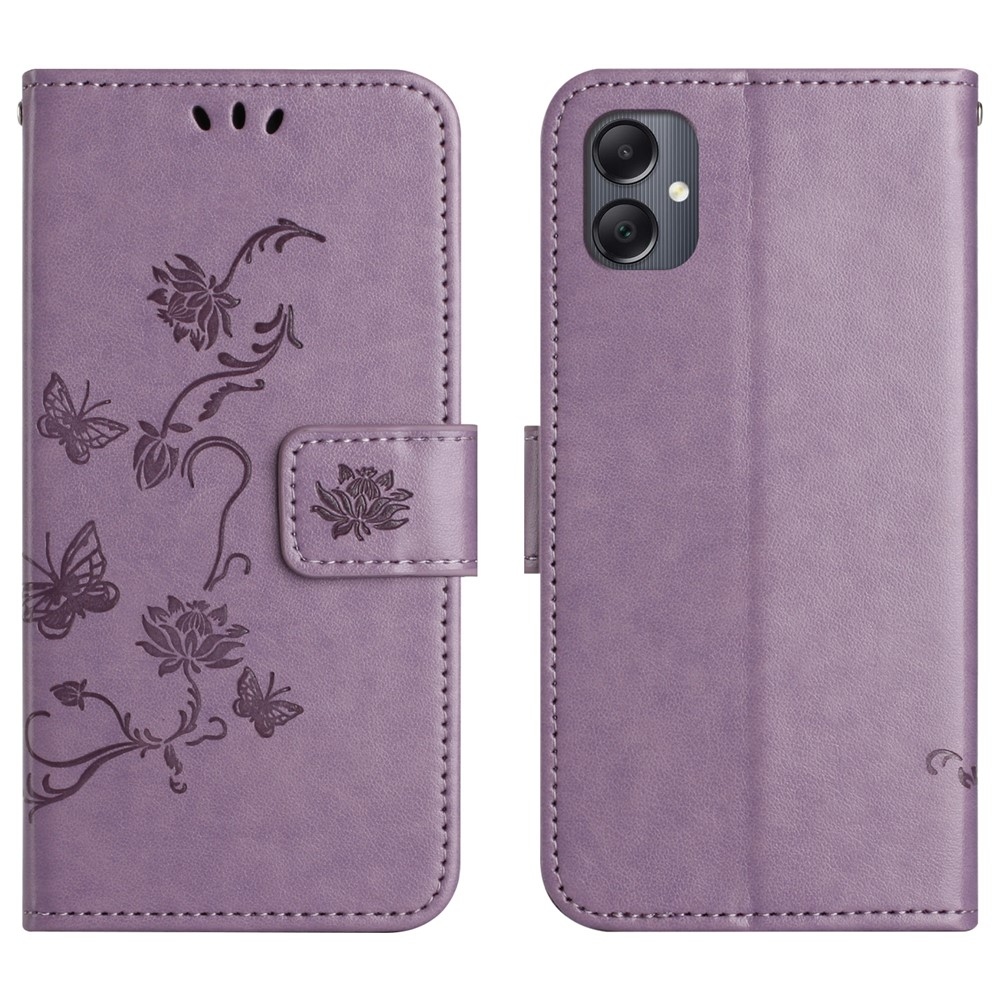 Flower knižkové púzdro na Samsung Galaxy A07 4G - svetlofialové