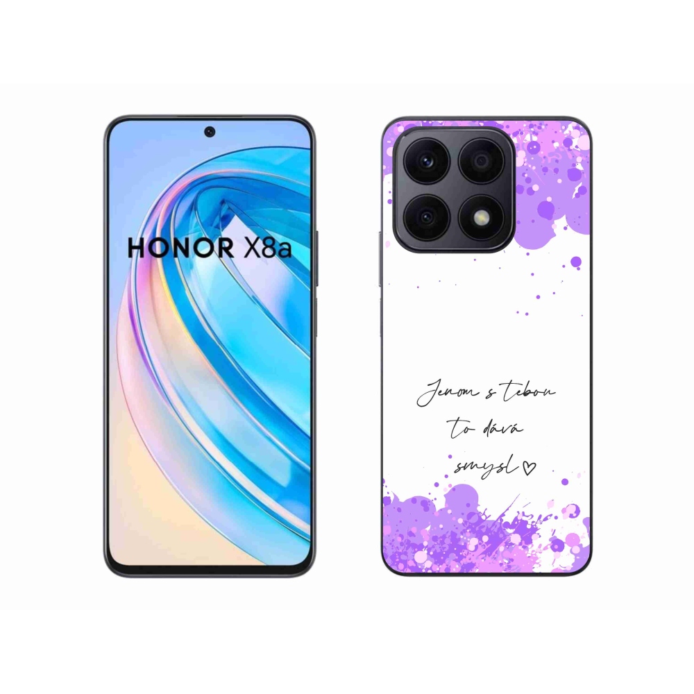 Gélový kryt mmCase na Honor X8a - zamilovaný text biele pozadie