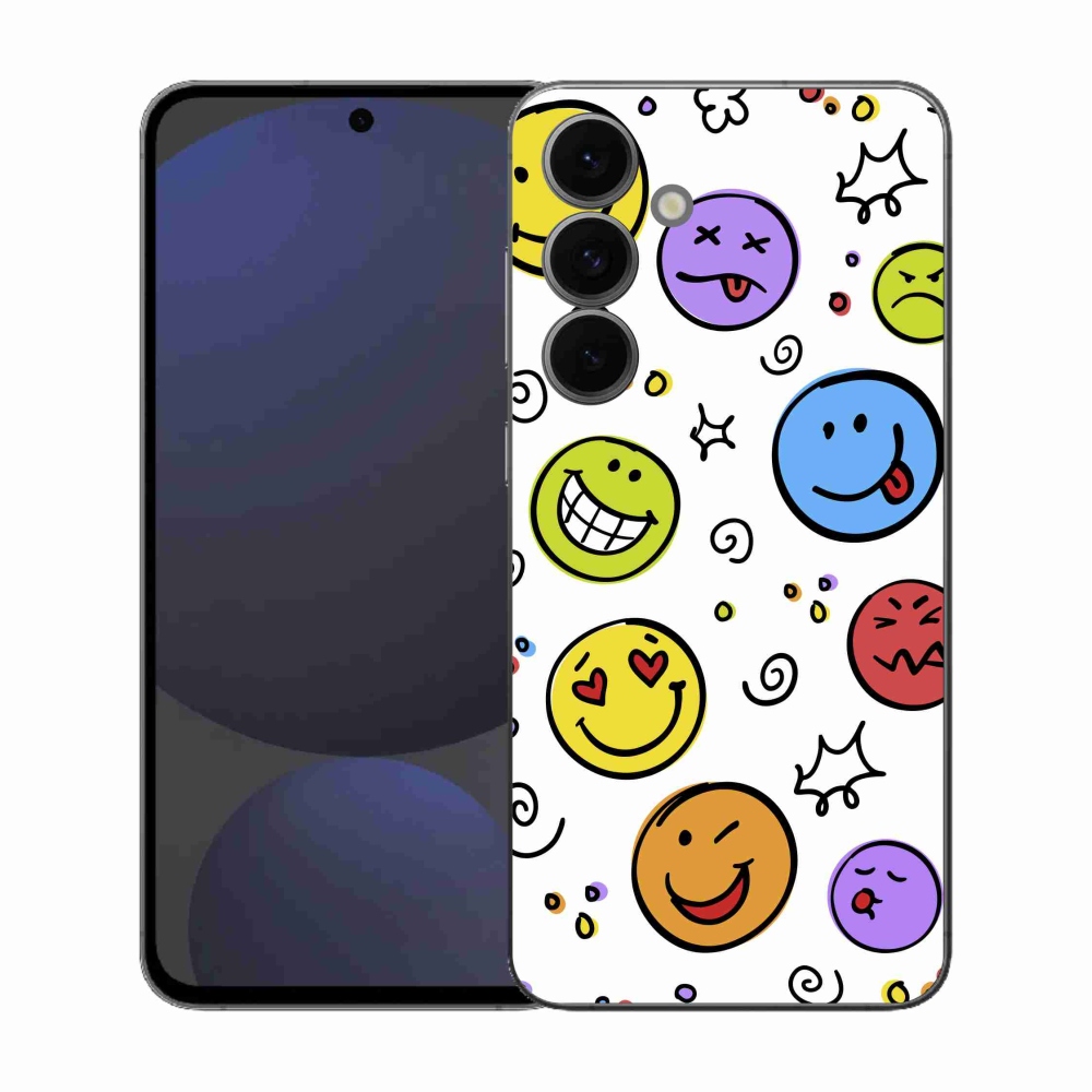 Gélový kryt mmCase na Samsung Galaxy S25 FE - smajlíci