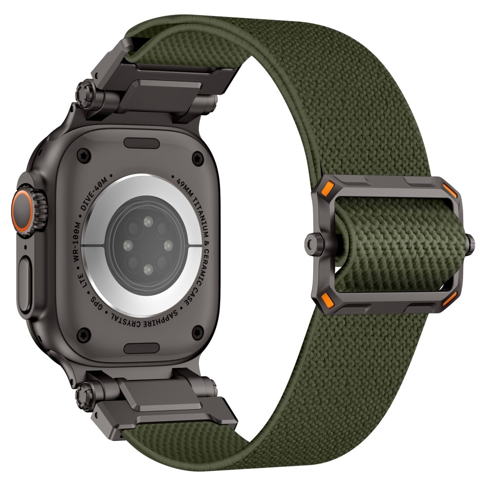 Metal nylonový remienok na Apple Watch Ultra/Ultra 2 49mm/SE/SE 2022/2023 44mm/10 46mm/9/8/7 45mm/6/5/4 44mm/3/2/1 42 mm - zelený