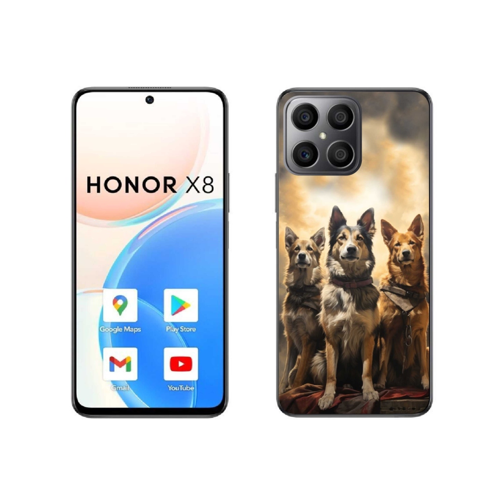 Gélový kryt mmCase na Honor X8 4G - tri psy