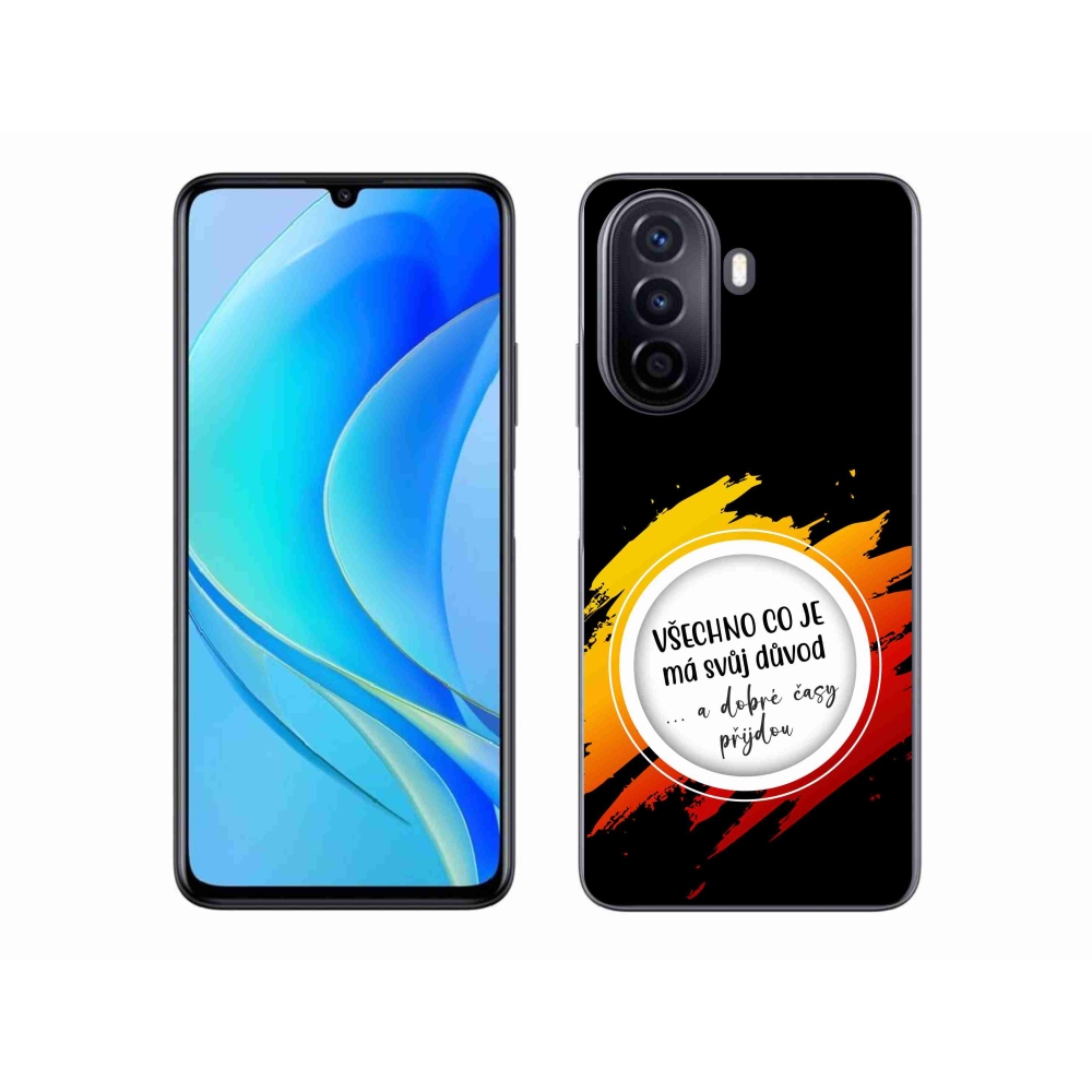 Gélový kryt mmCase na Huawei Nova Y70 - citát 3 čierne pozadie