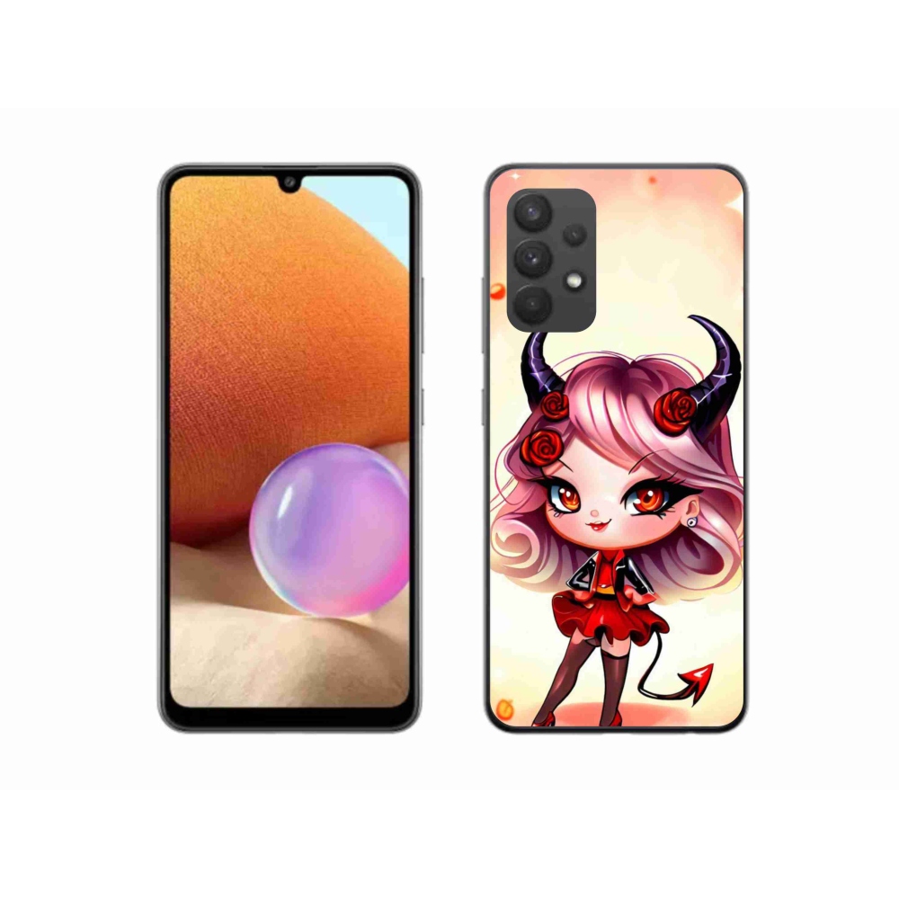Gélový kryt mmCase na Samsung Galaxy A32 4G - kreslená čertica