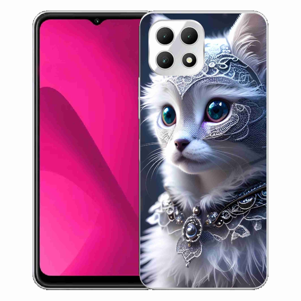 Gélový kryt mmCase na T-Mobile T Phone 2 - biela mačka
