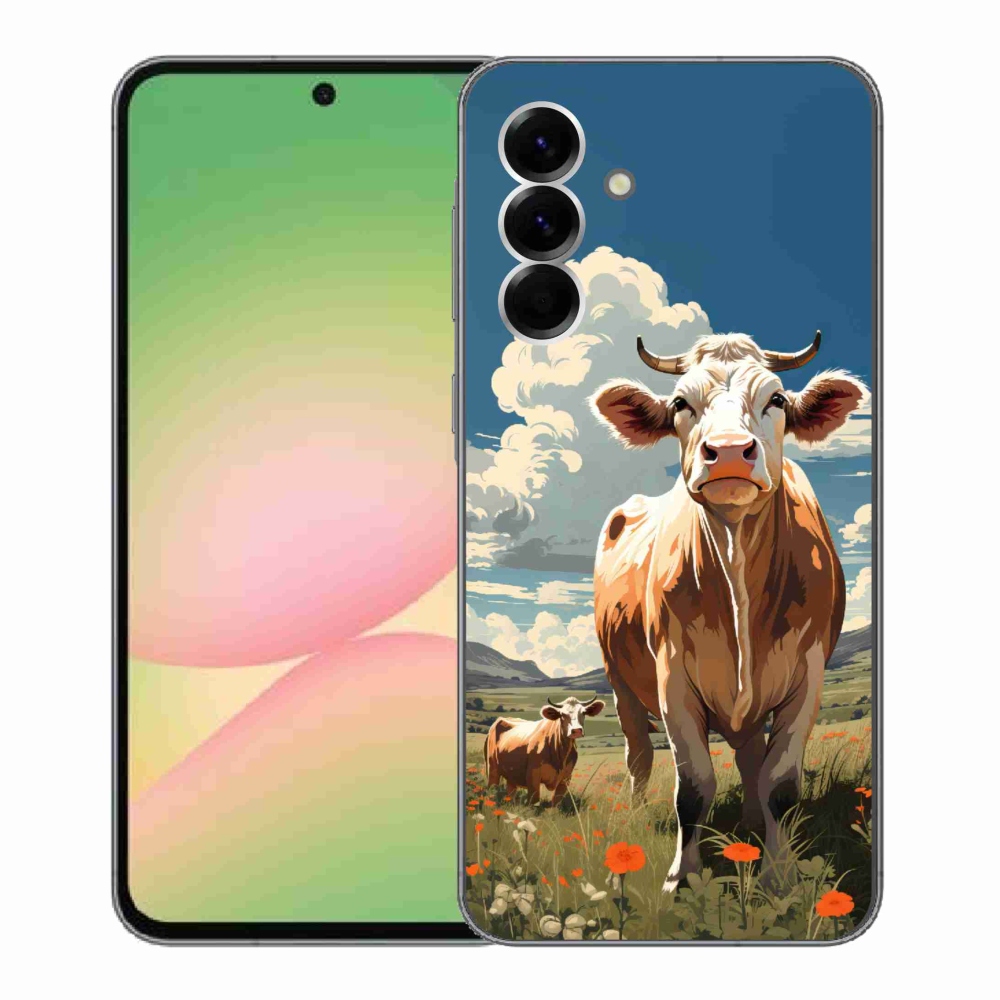 Gélový kryt mmCase na Samsung Galaxy A56 5G - kravy na lúke