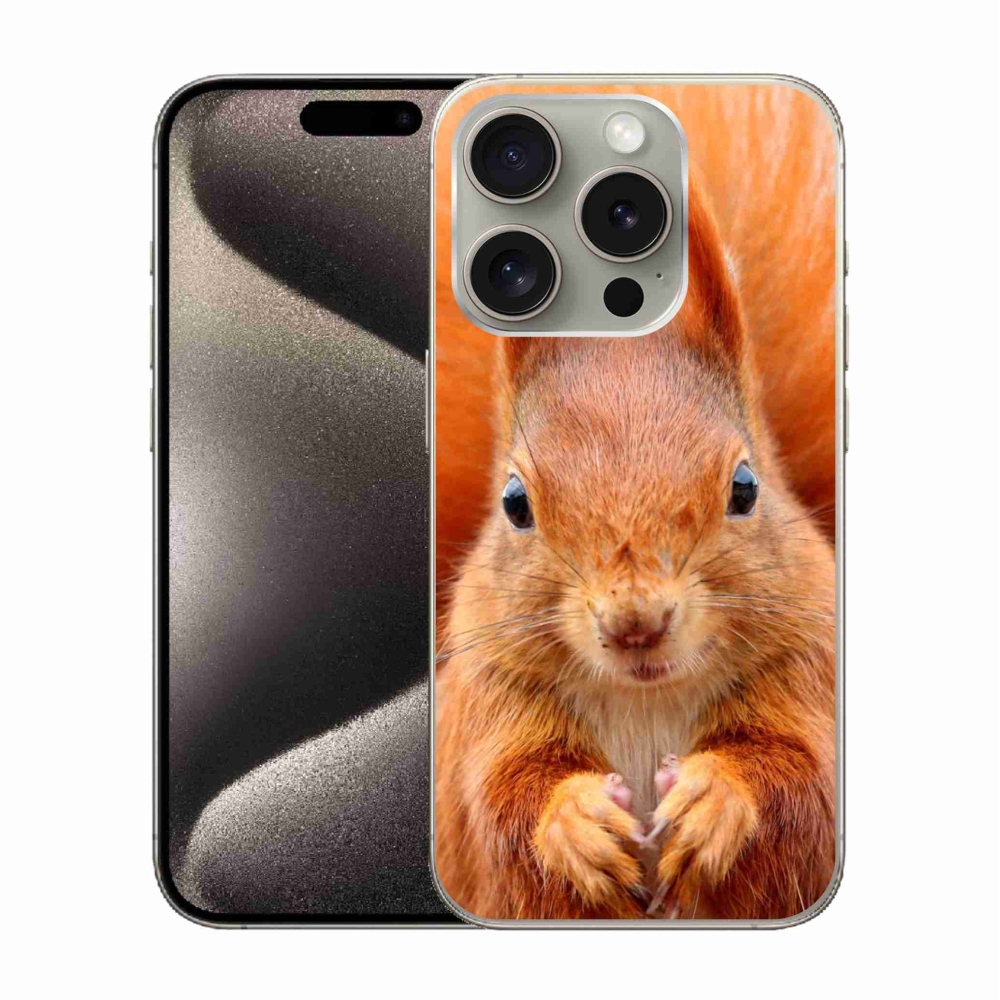 Gélový kryt mmCase na iPhone 15 Pro - veverička