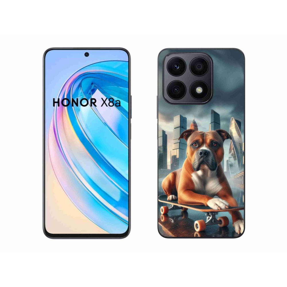 Gélový kryt mmCase na Honor X8a - pes na skateboarde