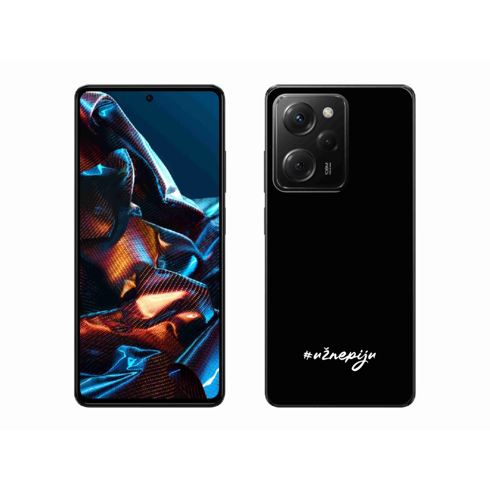 Gélový kryt mmCase na Xiaomi Poco X5 Pro 5G - už nepijem čierne pozadie