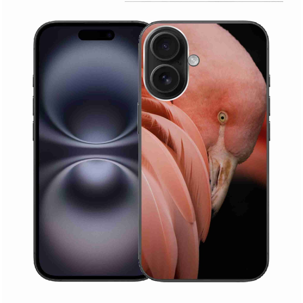 Gélový kryt mmCase na iPhone 16 - plameniak 3