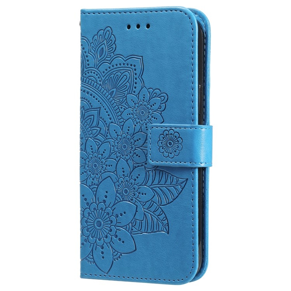 Floral knižkové púzdro na Vivo Y29s 5G - modré