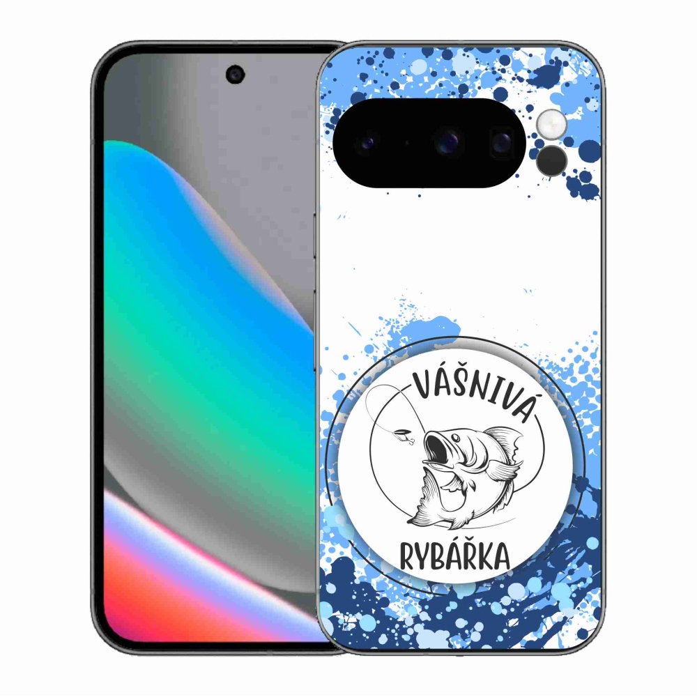 Gélový kryt mmCase na Google Pixel 10 Pro - vášnivá rybárka biele pozadie