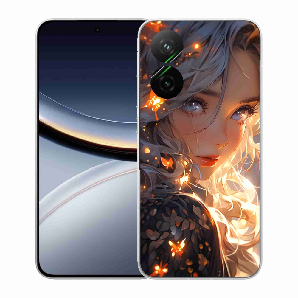 Gélový kryt mmCase na Xiaomi Poco F7 5G - dievča a motýle