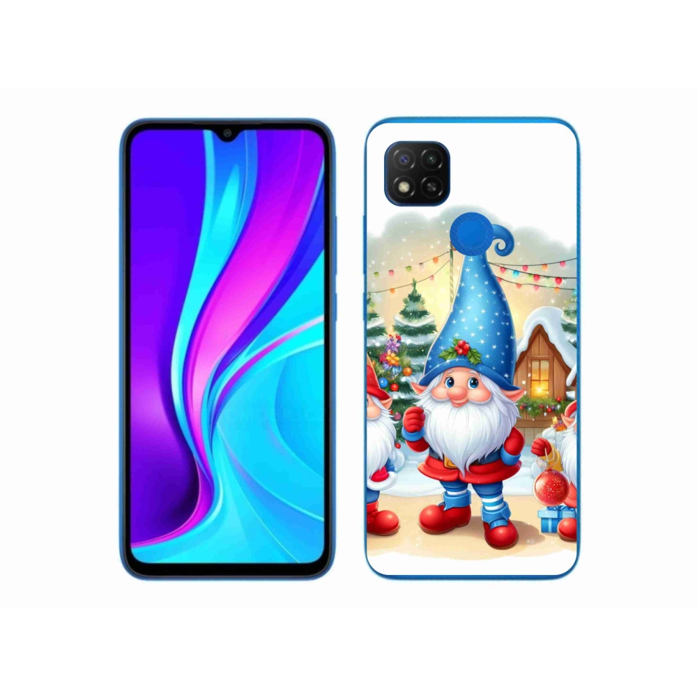 Gélový kryt mmCase na Xiaomi Redmi 9C - vianočné škriatkovia