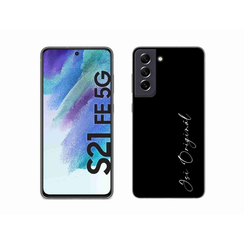 Gélový kryt mmCase na Samsung Galaxy S21 FE 5G - si originál čierne pozadie