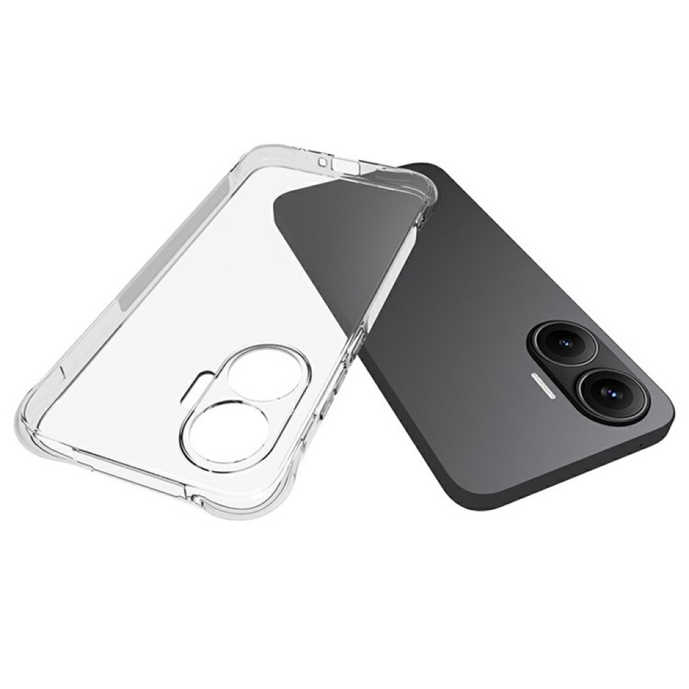 Priehľadný gélový obal s vystuženými rohmi na Xiaomi Poco F7 5G
