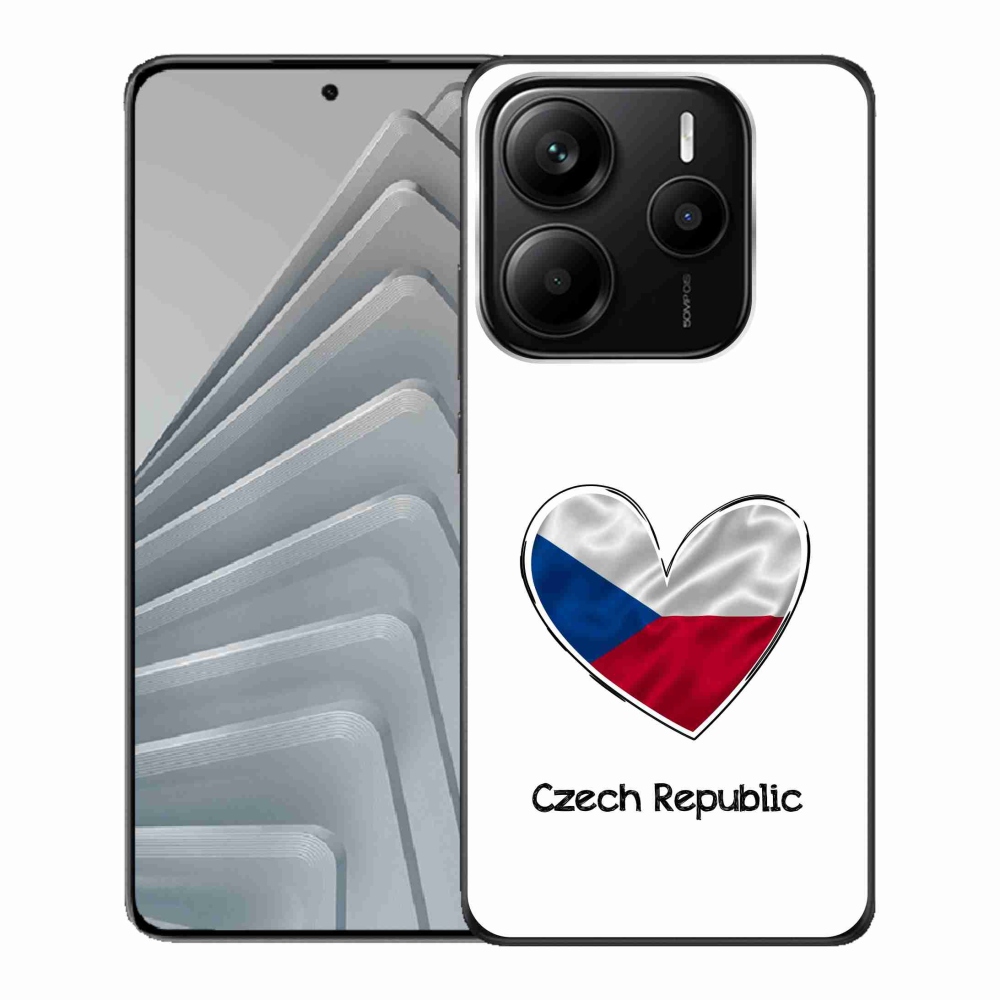 Gélový kryt mmCase na Xiaomi Redmi Note 14 5G - vlajka srdca biele pozadie