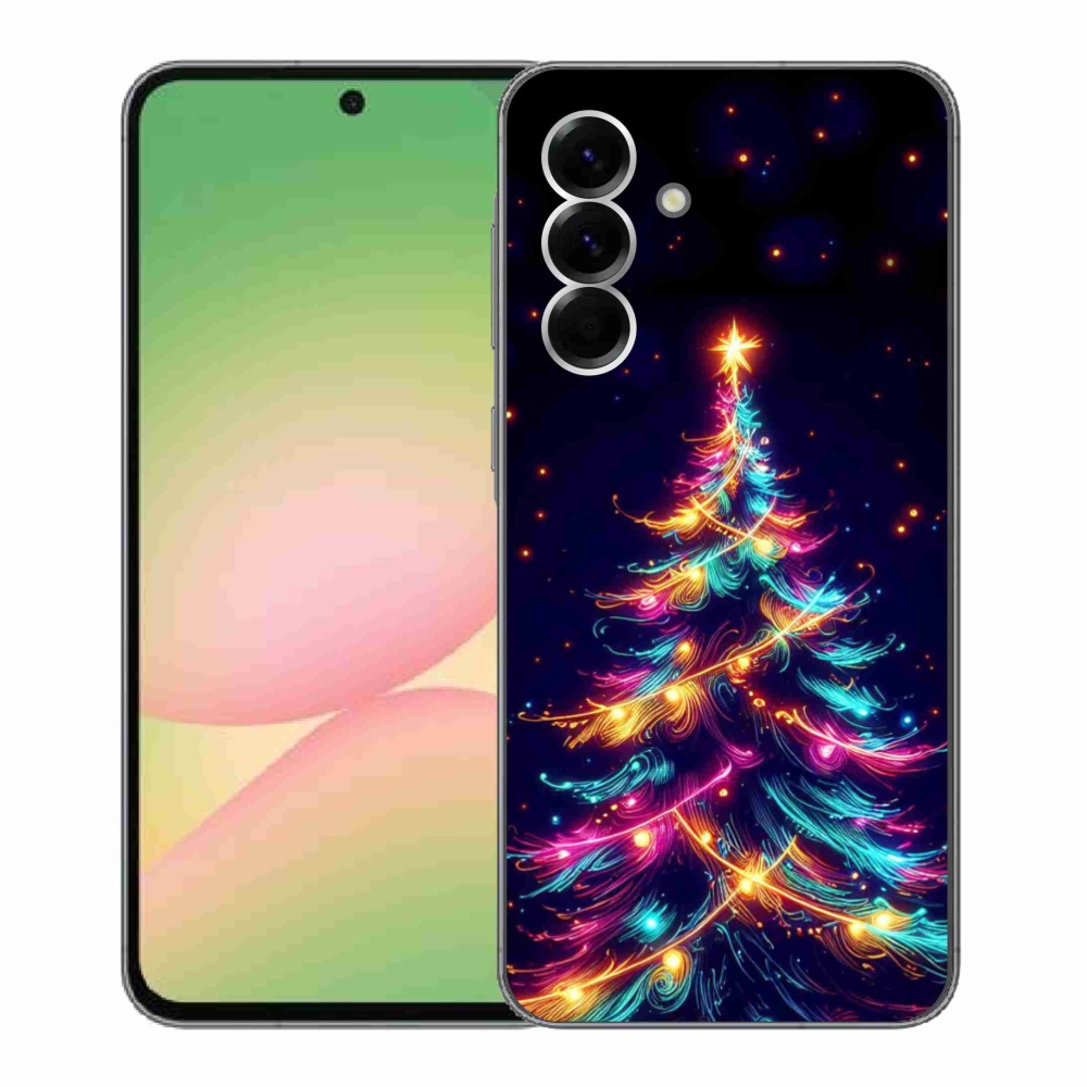Gélový kryt mmCase na Samsung Galaxy A56 5G - neónový vianočný stromček
