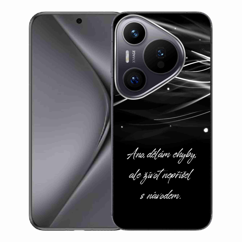 Gélový kryt mmCase na Huawei Pura 70 Pro - citát čierne pozadie