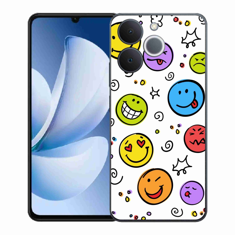 Gélový kryt mmCase na Realme Note 70T - smajlíci