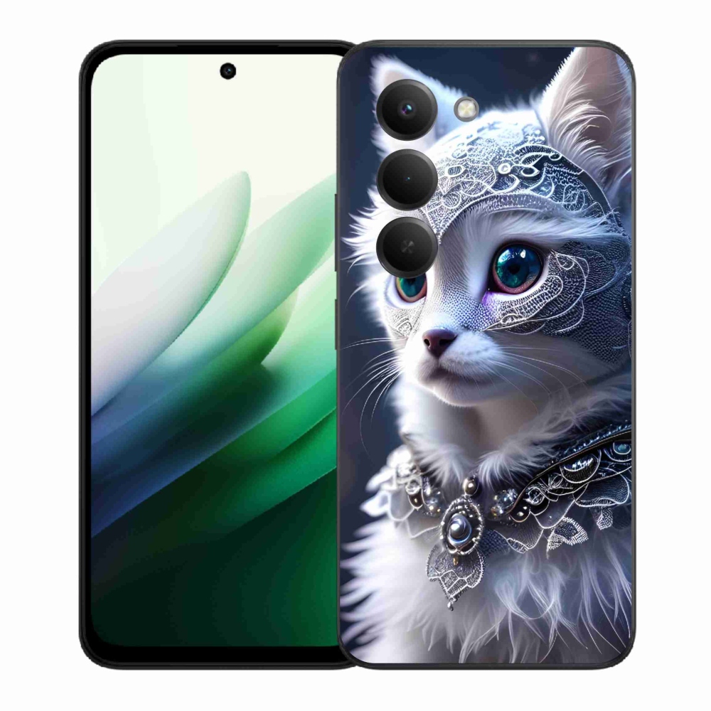 Gélový kryt mmCase na Xiaomi Redmi 15 5G (169mm) - biela mačka