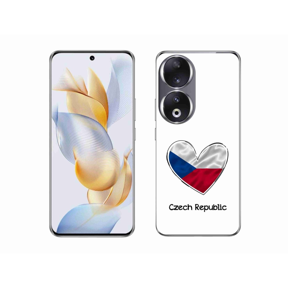 Gélový kryt mmCase na Honor 90 - vlajka srdca biele pozadie