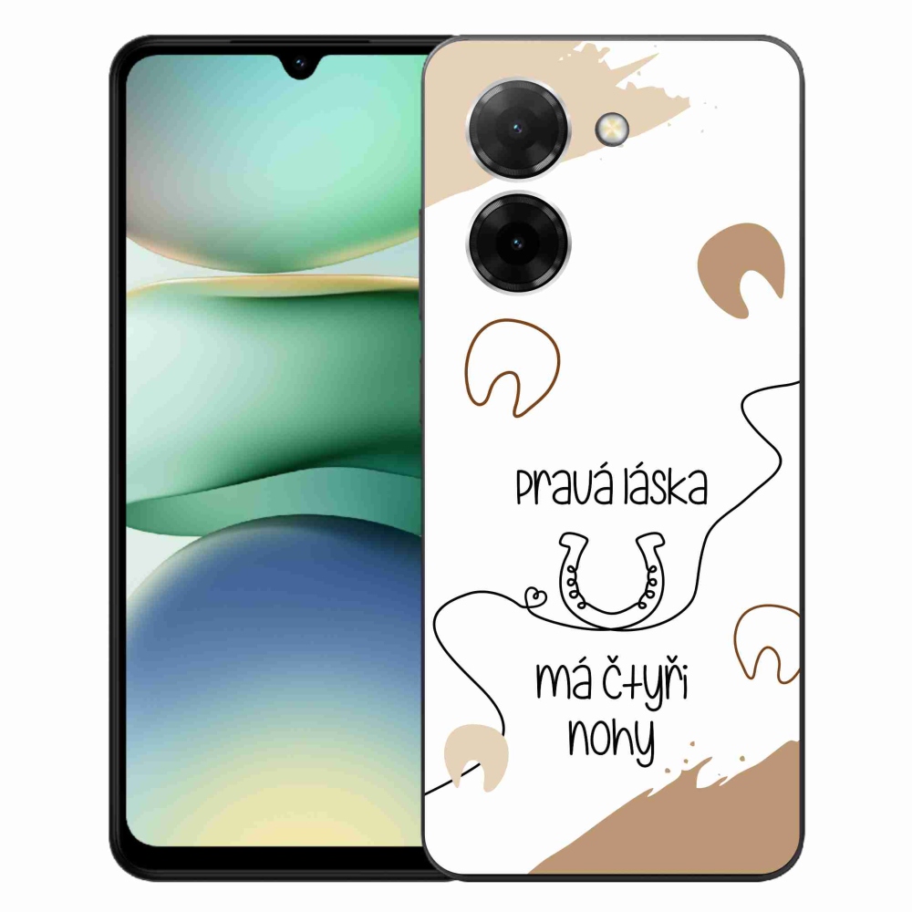Gélový kryt mmCase na Xiaomi Redmi A5 (171.7x77.8x8.3mm) - konský motív biele pozadie