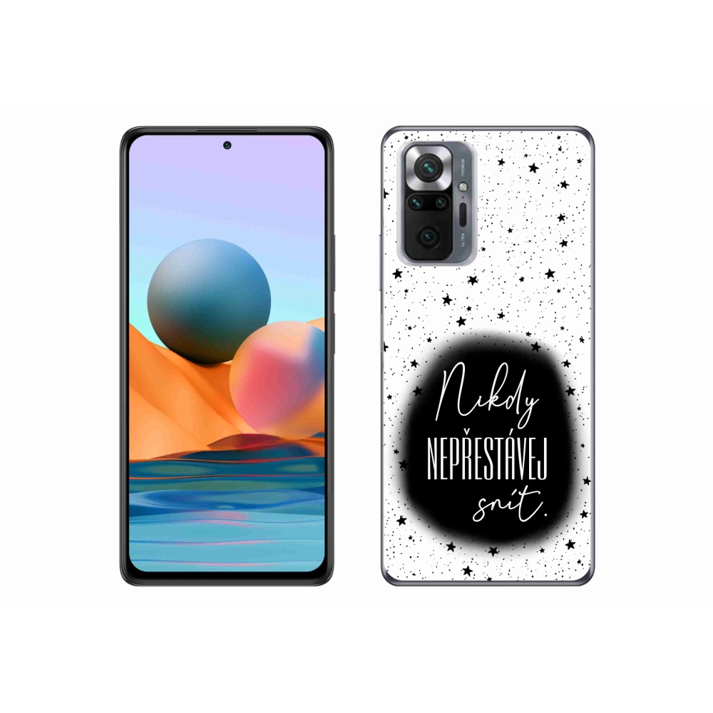 Gélový kryt mmCase na Xiaomi Redmi Note 10 Pro - citát 1 čiernobiele pozadie