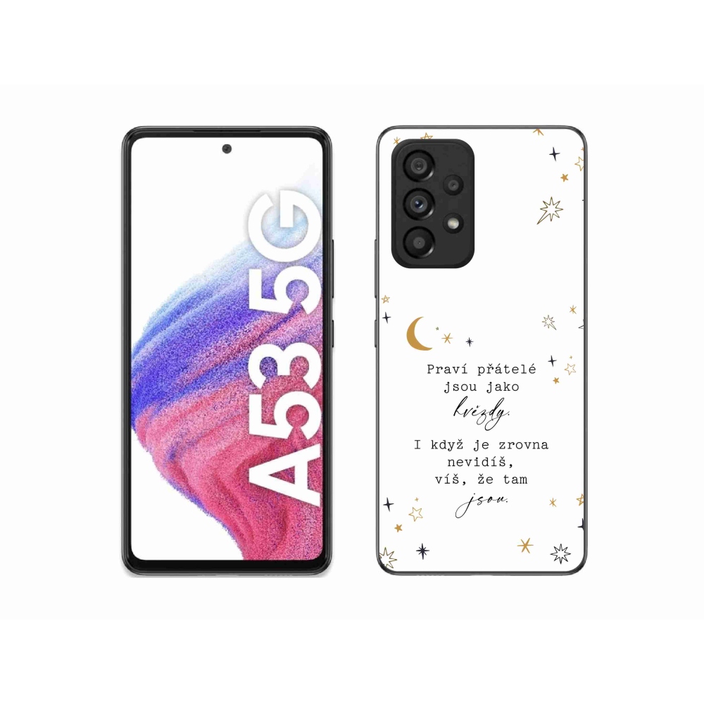 Gélový kryt mmCase na Samsung Galaxy A53 5G - citát 6 biele pozadie