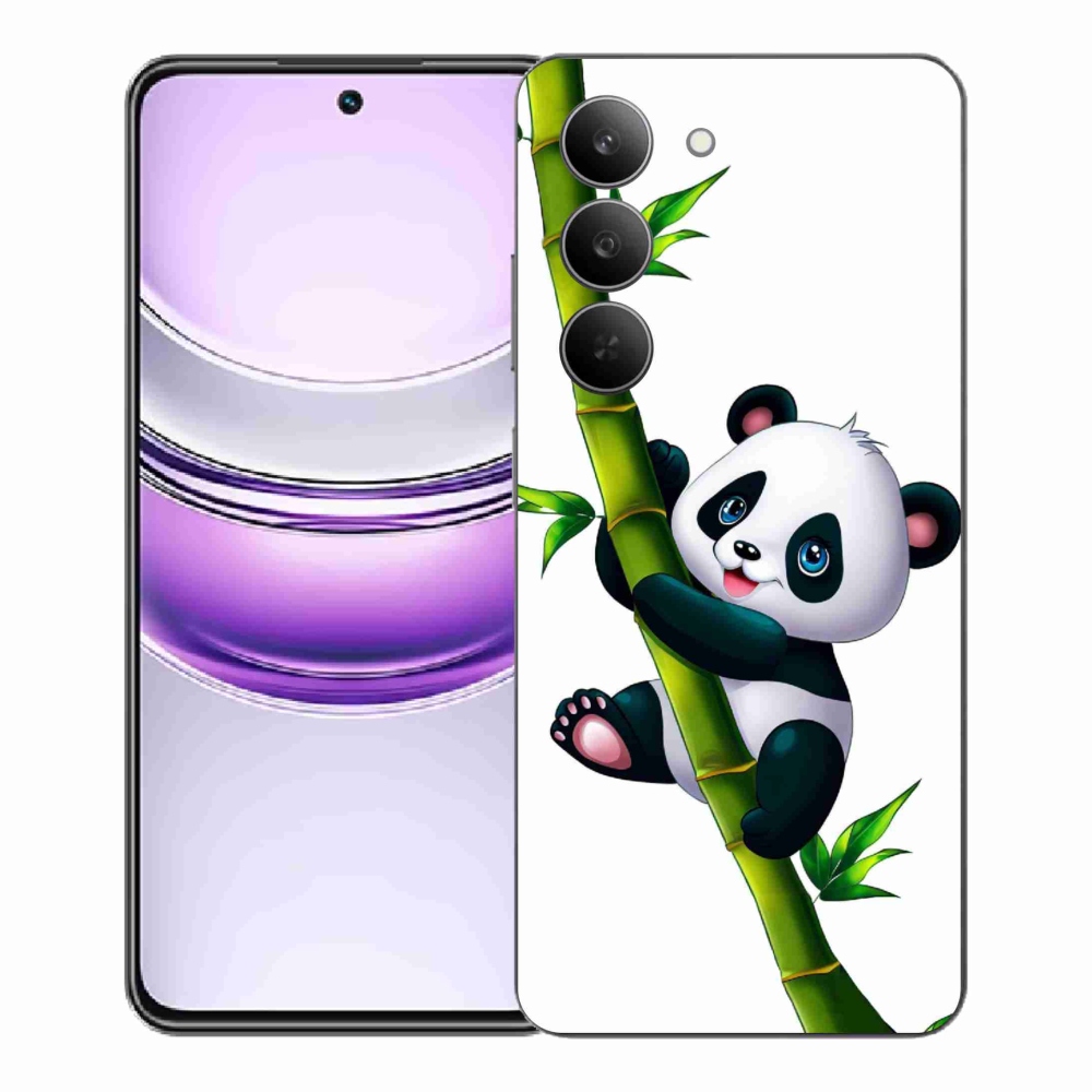 Gélový kryt mmCase na Realme 14x 5G - panda na bambuse
