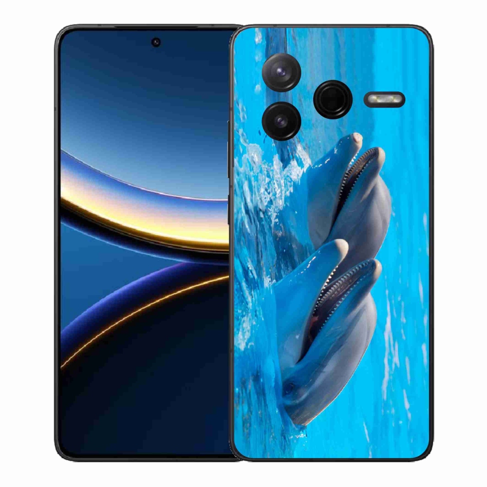 Gélový kryt mmCase na Xiaomi Poco F7 Pro - delfíny