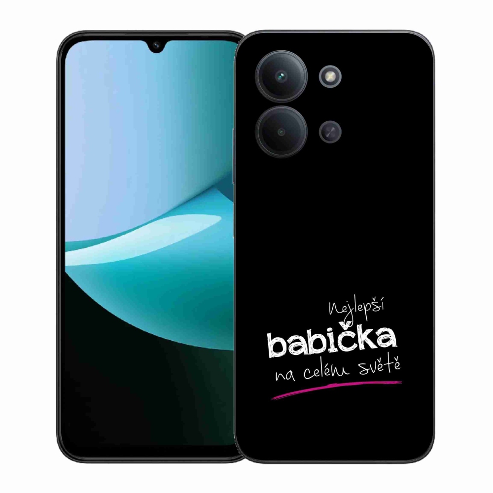 Gélový kryt mmCase na Xiaomi Redmi 15C 4G (171mm)/Poco C85 4G (171mm) - najlepšia babička 4 čierne pozadie