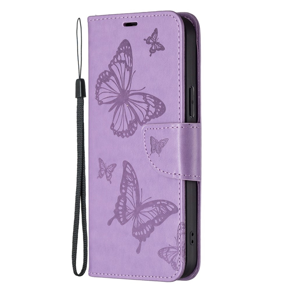 Butterfly knižkové púzdro na Samsung Galaxy S24 Ultra - fialové