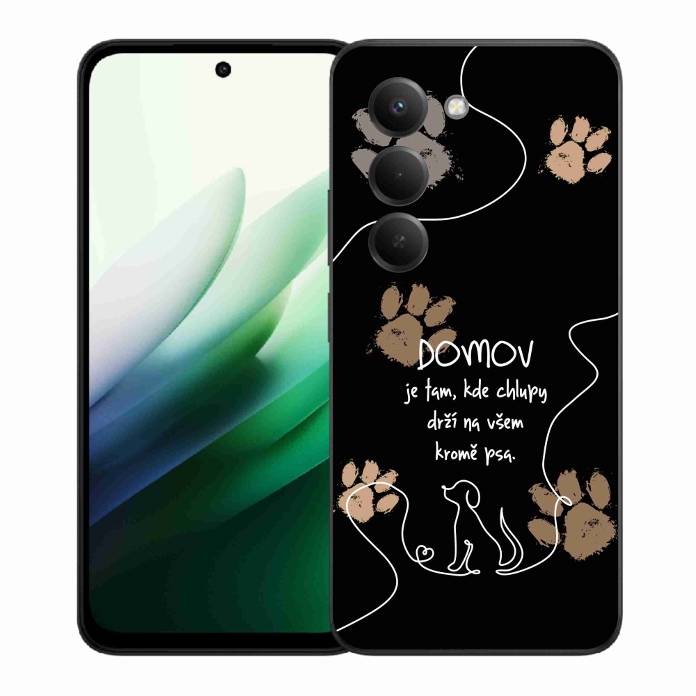 Gélový kryt mmCase na Xiaomi Redmi 15 5G (169mm) - psí motív čierne pozadie