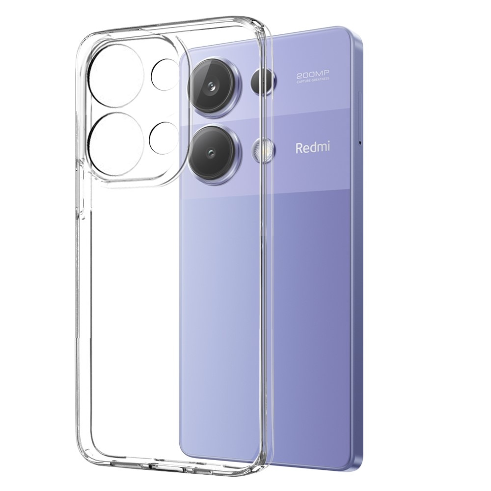 NORTHJO priehľadný gélový obal + tvrdené sklo na Xiaomi Redmi Note 13 Pro/Poco M6 Pro - priehľadný