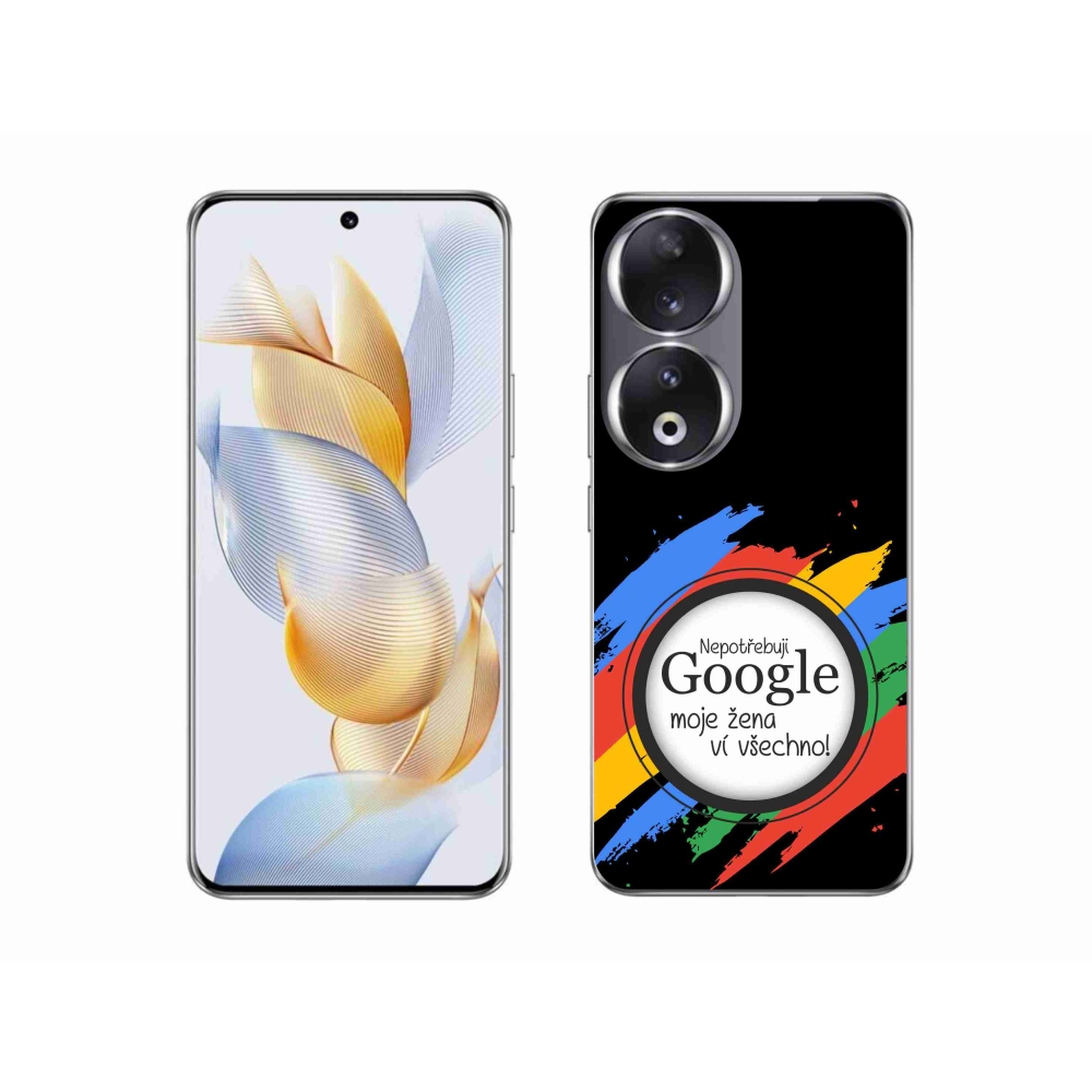 Gélový kryt mmCase na Honor 90 - žena vie všetko čierne pozadie