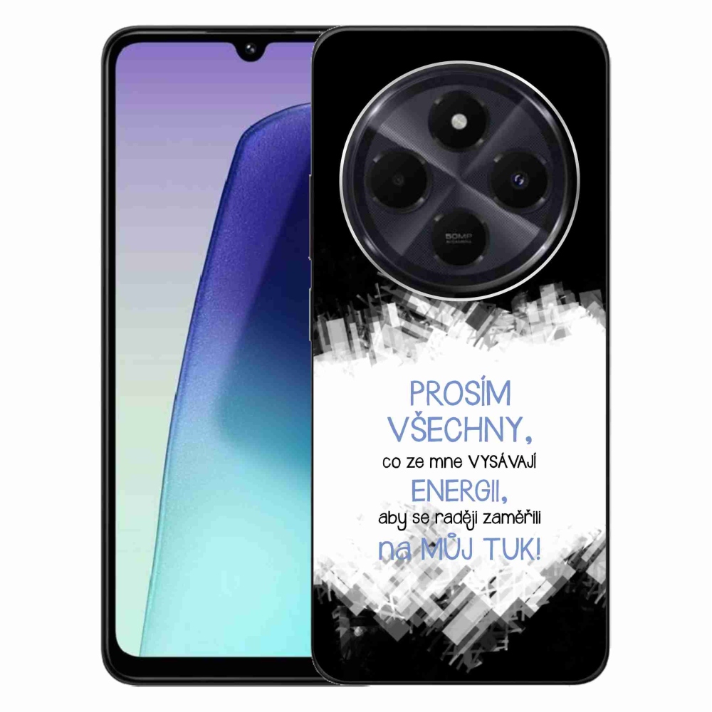 Gélový kryt mmCase na Xiaomi Redmi 14C/Poco C75 - vtipný text 1 modrý