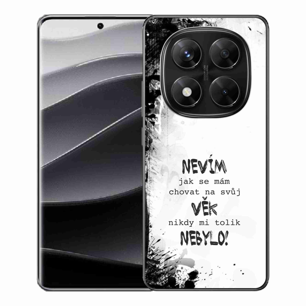 Gélový kryt mmCase na Xiaomi Redmi Note 14 Pro 5G/Poco X7 5G - vtipný text 14 biele pozadie
