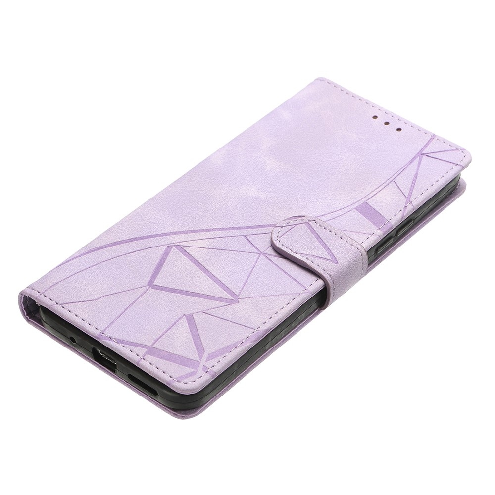 Triangly knižkové púzdro na Xiaomi 15T Pro - fialové