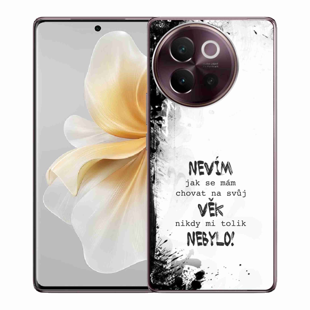 Gélový kryt mmCase na Vivo V40 Lite 5G - vtipný text 14 biele pozadie