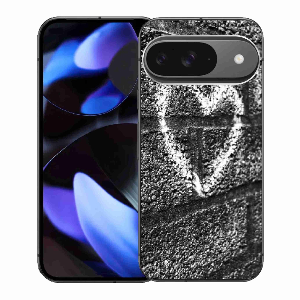 Gélový kryt mmCase na Google Pixel 9/9 Pro - srdce na stene