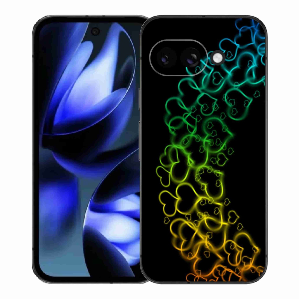 Gélový kryt mmCase na Google Pixel 9a - farebné srdiečka