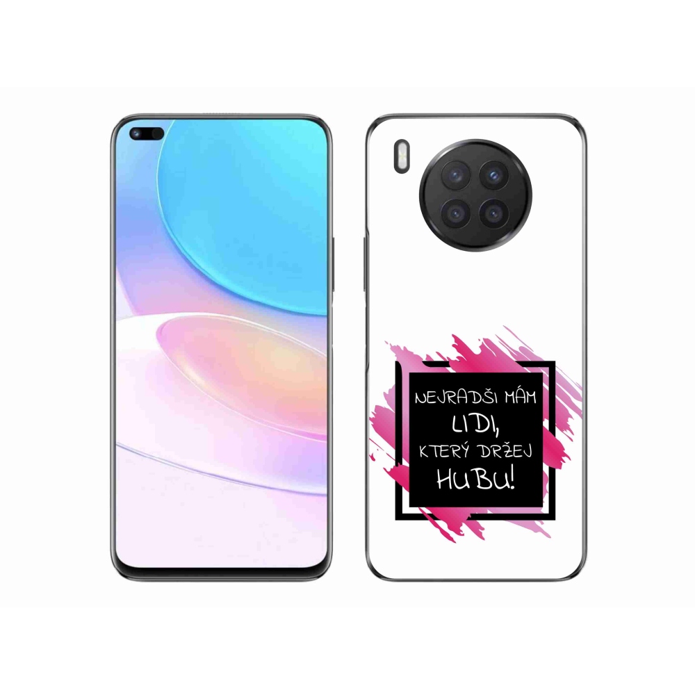 Gélový kryt mmCase na Honor 50 Lite - vtipný text 7 čiernobiele pozadie