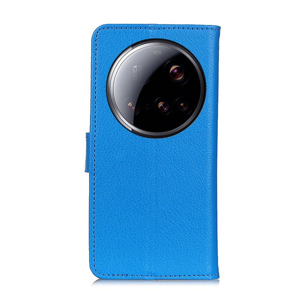 Litchie knižkové púzdro pre Xiaomi 15 Ultra - modré