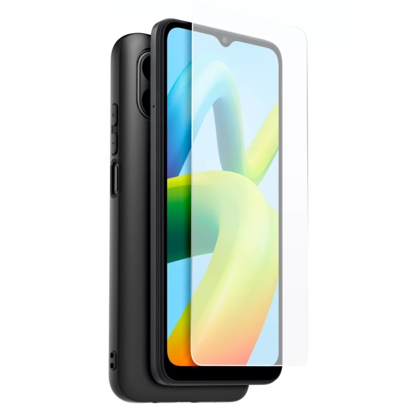 Made for Xiaomi TPU Kryt + Tvrdené Sklo pre Xiaomi Redmi A1/A2 Black